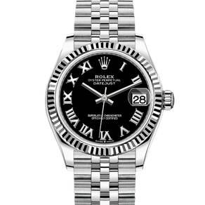 NEW Rolex Datejust 31mm Black Roman Jubilee 278274