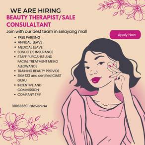 Hiring Beauty Consultant/Beauty Sales Consultant