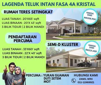 MURAH, RUMAH MAMPU MILIK, Lagenda Teluk Intan Fasa 4 Kristal