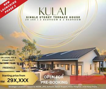 ZERO DEPOSIT - RUMAH TERES 1 TINGKAT KULAI Johor