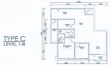 Below Market 43% Jing Yuen Condominium Penampang 1405sf