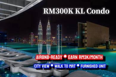 Start Airbnb Biz – RM300K KL Condo • Earn RM3K–4K/month • MRT Walkable