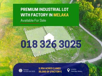 Premium Industrial Land with Factory in Telok Mas, Melaka For Sale