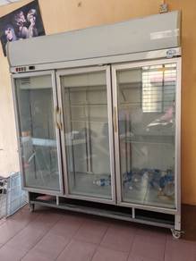 3 door shop fridge