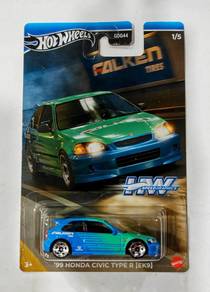Hot Wheels 99 Honda Civic Type R EK9 falken