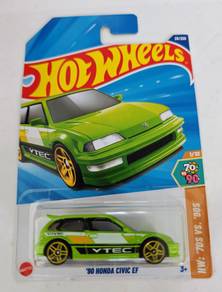 Hot Wheels 90 Honda Civic EF #vtec hijau