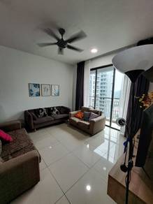kepong condo for rent (the henge) fully furnished, 2 carpark,near MRT