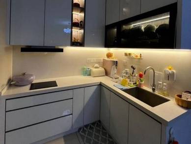 Queens Waterfront Q1 Bayan Lepas 1200sf Fully Furnished Kitchen Reno