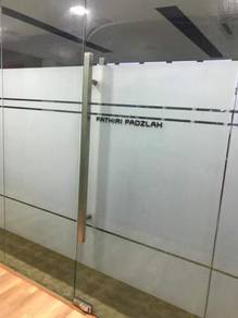 FROSTED STICKER INSTALL l lapisan tint kabur