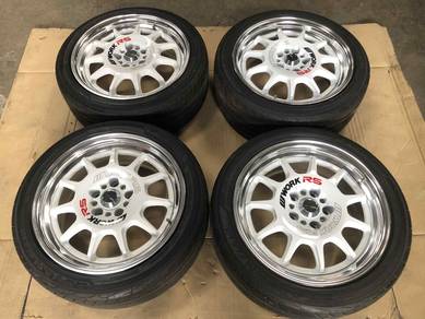 Wheels WORK RS 114.3x5 17x7.5jj +39 Ori Japan