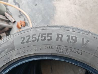 Tayar Size 225/55/19 Untuk Dijual