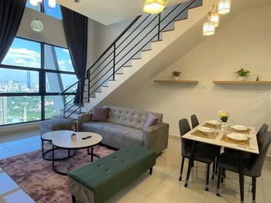 Luxury duplex condo with fully furnished in mont kiara solaris