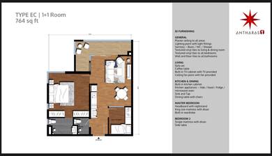 Geo Antharas Genting 764sf| Fully Furnished | 2 Room | Brand New