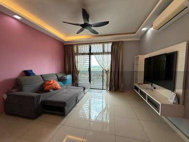 Citywood Apartment JB Town 2 plus 1 Room With Balcony Seaview
