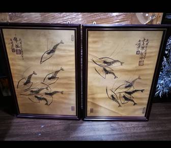 1949 齐白石虾画真迹 70-year-old collection