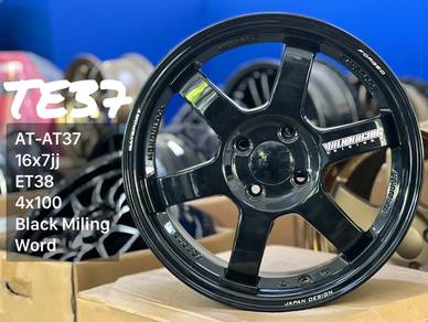 New Rim TE37 16 Inch Black Miling Word