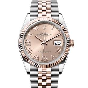 NEW Rolex Datejust 36mm Pink VI IX Diamond 126231