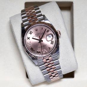 NEW Rolex Datejust 36mm Pink VI IX Diamond 126231