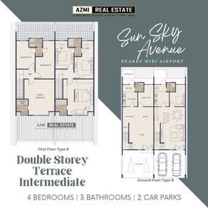 Brand New Double Storey Terrace Intermediate📍Sun Sky Avenue Luak