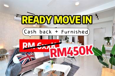 【BESAR + MURAH !! READY MOVE IN】Fully Furnish 100% loan,Cash Back