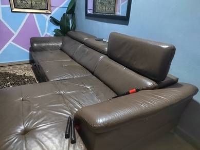 Sofa L shape full leather 