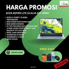 Laptop Baru Harga Rahmah, Warranty Ada!