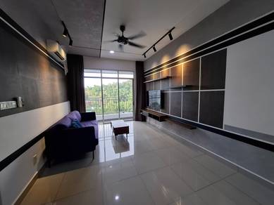 RENT KK Bukit Bantayan Full Furnish Block E Level 8 3R2B2C 1100 sf