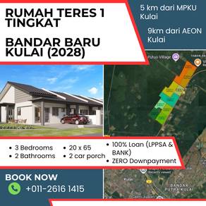 FREEHOLD Teres 1 Tingkat KULAI 3 Bilik 2 Bilik Air (BUMI & NON BUMI)