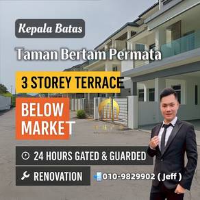 3 Storey Terres｜Taman Bertam Permata｜Gated Guarded｜Below Market｜Bertam