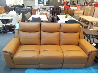 Half Leather Electric Recliner Sofa
