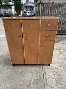 4ft Almari Baju Wardrobe Kids Cupboard Cabinet Dra