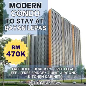 Condominium cantik bertaraf hotel, FREE aircond + kitchen kabinet