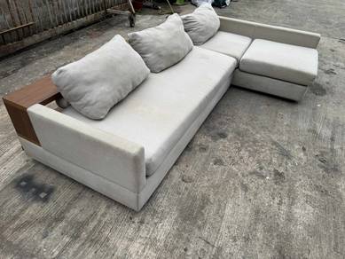 (Cellini) 9.5x6ft Wood Deep Sofa L 4-6 Seater