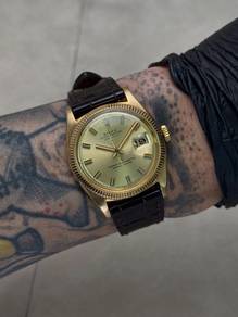 1958 Rolex DateJust Solid 18K Gold “Wide Boy” Sigm