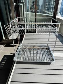 Stainless steel heavy dish drainer set (Preloved)