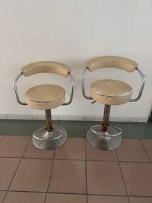 PVC leather 2 bar stools (Well used) kerusi