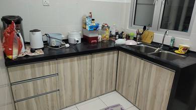[FULLFURNISH🌈FRIDGE+WASHER KITCHENCABINET LRT ] PPA1M Bukit Jalil