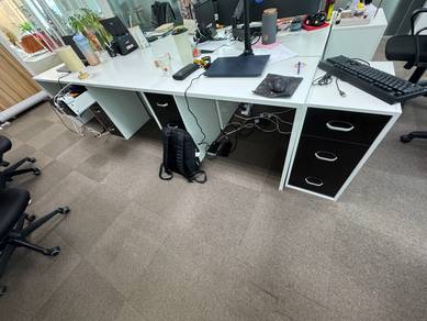 office tables set with drawers, set meja pejabat