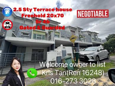 Taman Sutera Residence,2.5 Sty Terrace House,freehold, Gated & Guarded