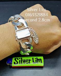 Gelang tangan silver 2.8cm