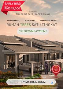Rumah Baru TERES SATU TINGKAT di Taman Tok Muda Jaya, Kapar Klang