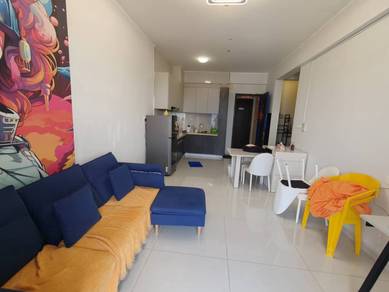 Seaview Fully Furnished 2R1B Corner Unit for Rent @ Amberside Dangabay