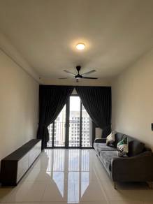 Sunway Avila Actual Unit: Bed, Kitchen Island, Fridge, Washing Machine