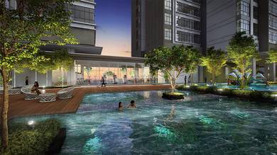 2 Room 2 Carpark 100% Loan - Near Subang Airport Elmina FREEHOLD Town