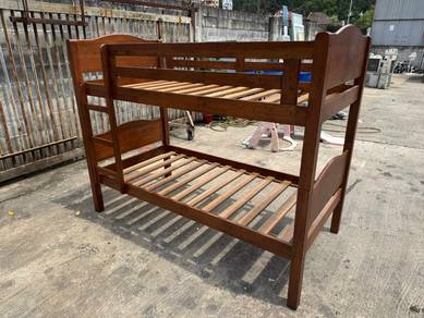 Solid Katil 2 Tingkat Single Decker Bed Frame