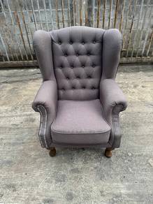 Wingchair Armchair Single Sofa 1 Seater Fabric