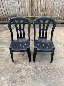 [Set] 2x Kerusi Plastic Chair Makan Dining