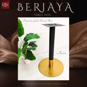 Titanium Gold Round Base Leg