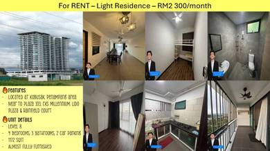 Light Residence • Penampang • Almost Fully Furnished • 4R3B2C • RENT