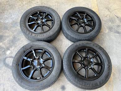 Sport Rim 14 Second Axia Dark Edition Siap Tayar